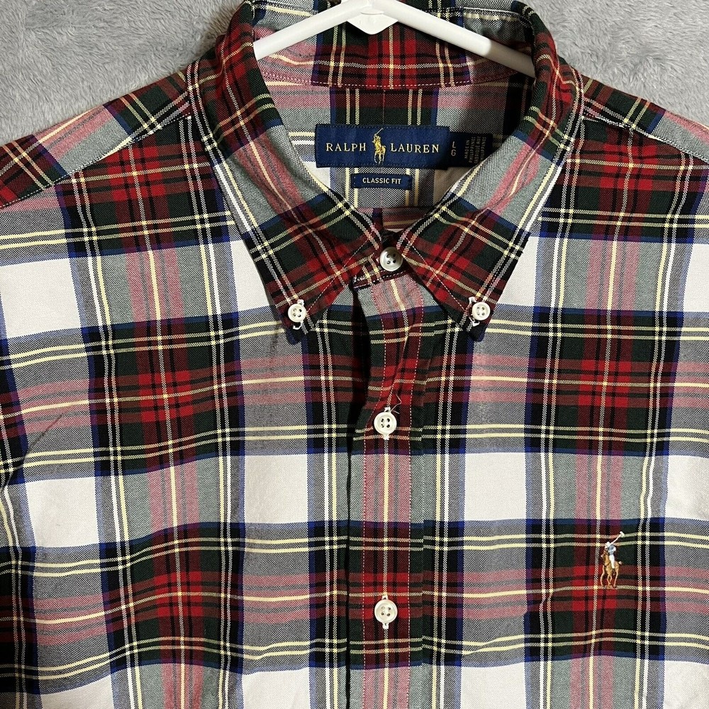 Ralph Lauren Red Green Blue Plaid Button-Down Shirt